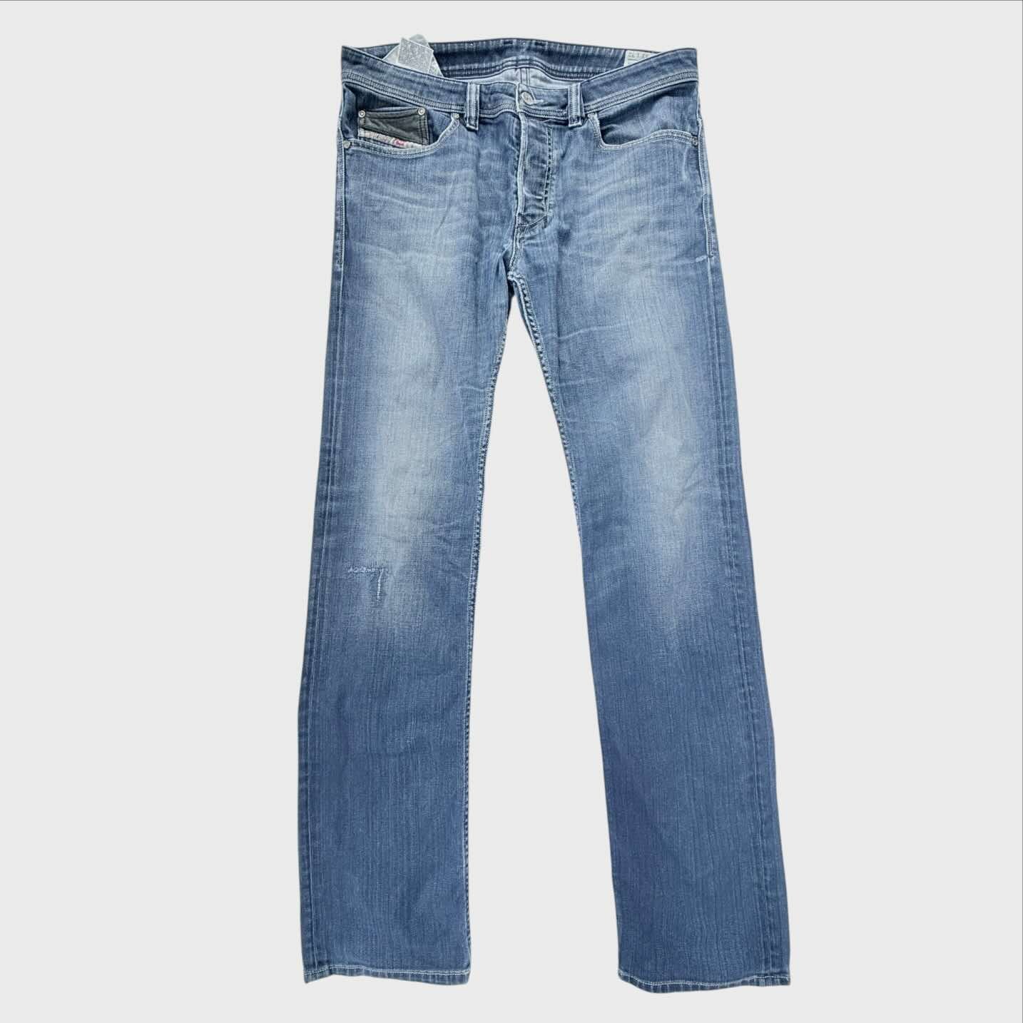 Jeans Diesel Safado W33 L32 Uomo Vintage Stretch Blu Chiaro Denim Originale