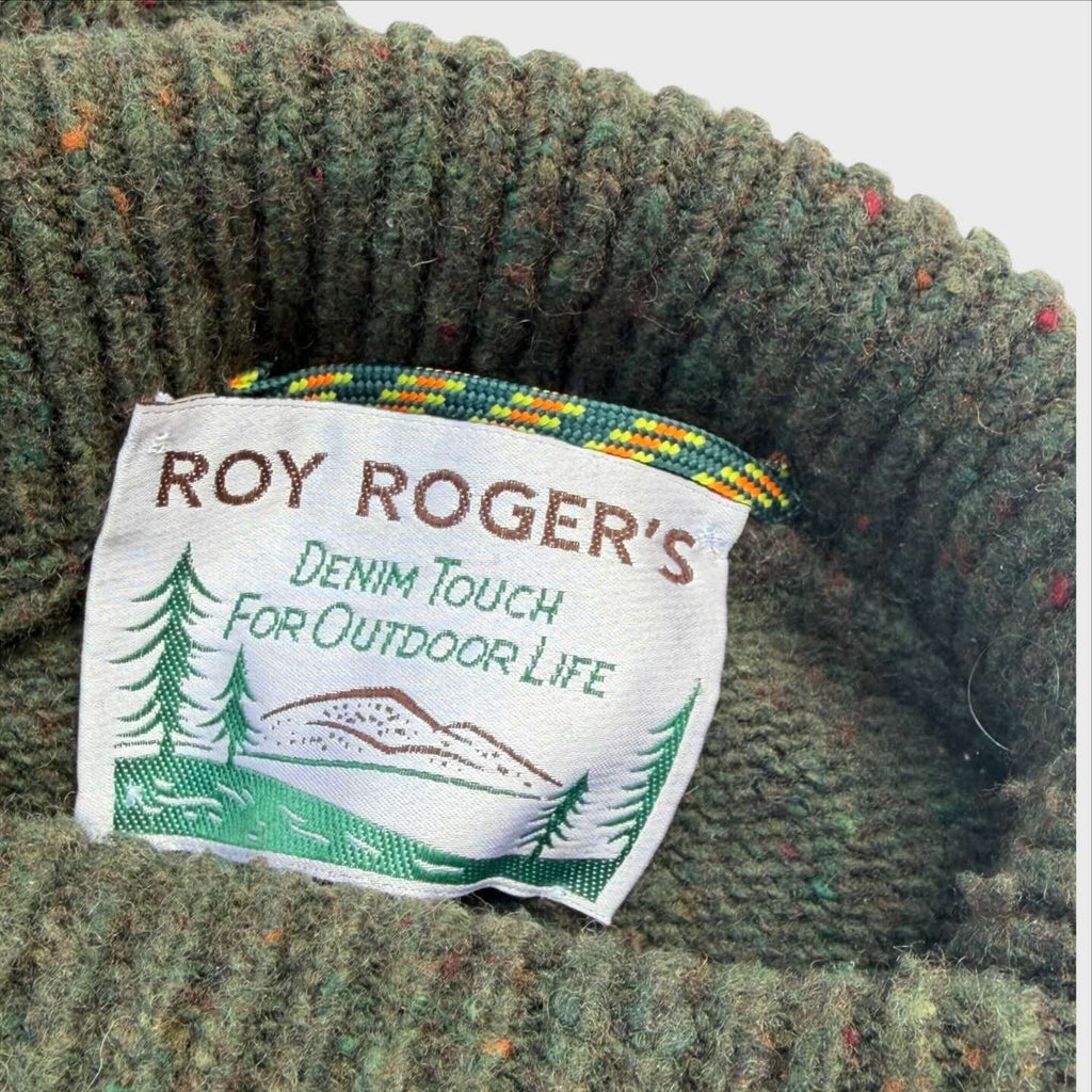 Roy Rogers Vintage – Maglione Dolcevita Uomo – Taglia M – Verde Mélange