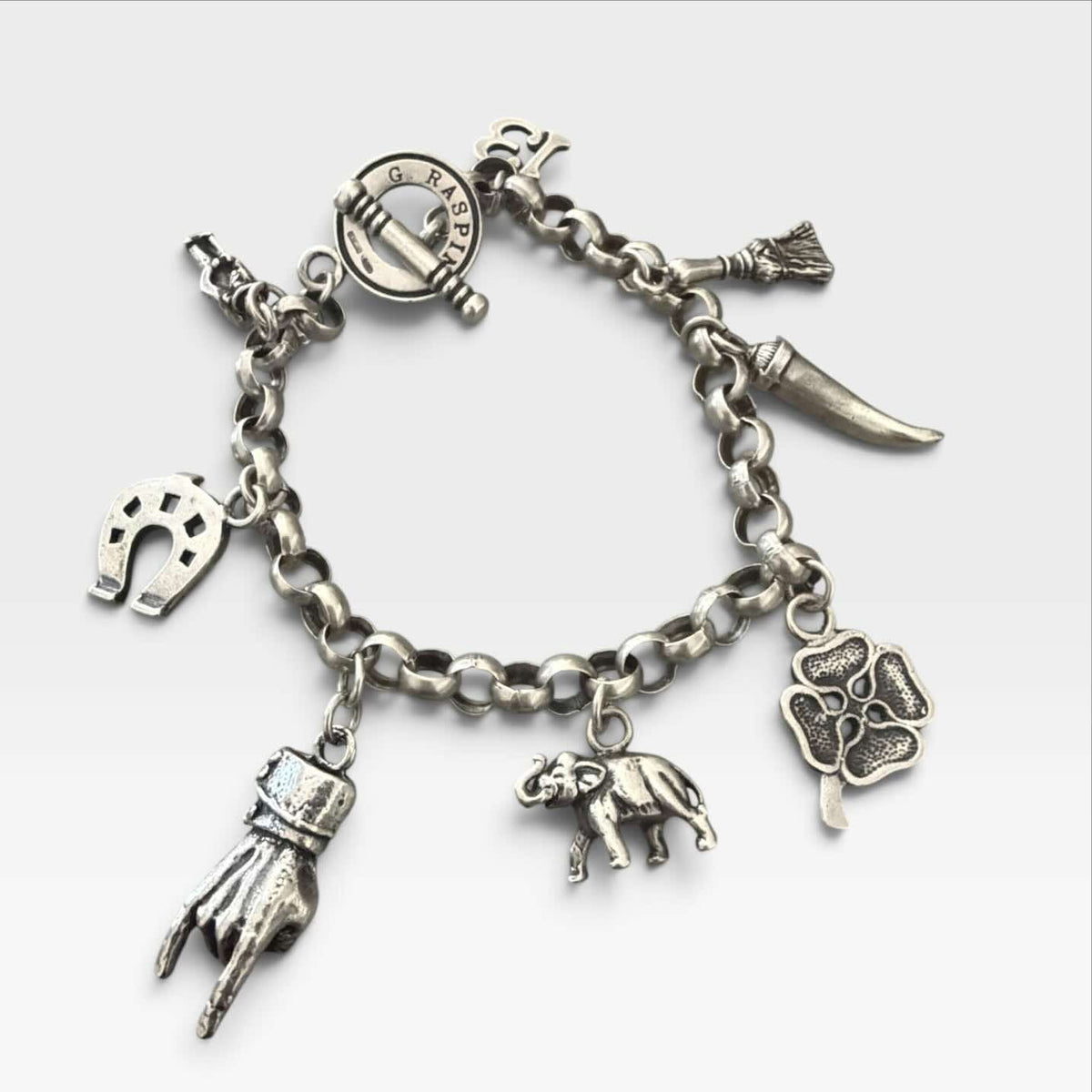 Giovanni Raspini Bracciale Scaramantici - Argento 925 con Charms