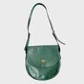 Yves Saint Laurent — Borsa a Tracolla Vintage in Pelle Verde Smeraldo