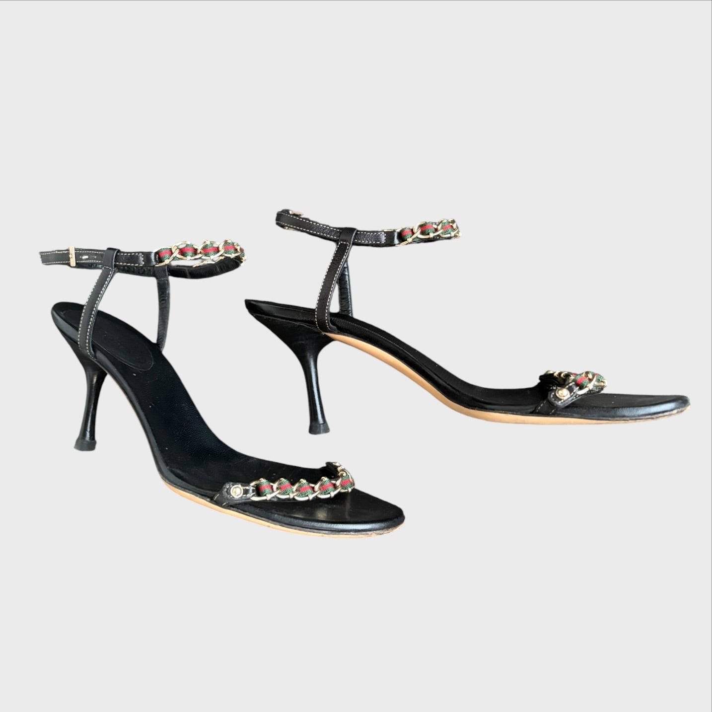 Gucci Sandali Vintage Nastro Web Tacco – Tg. 37