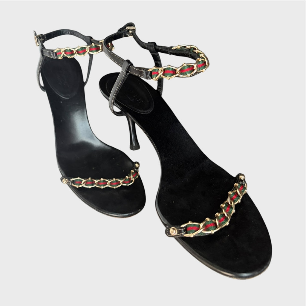 Sandali Gucci Vintage J2K Nastro Web Tacco – Tg. 37
