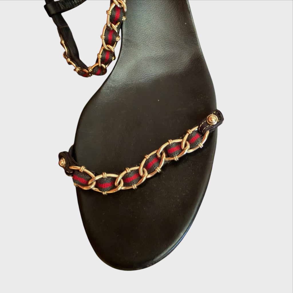Gucci Sandali Vintage Nastro Web Tacco – Tg. 37