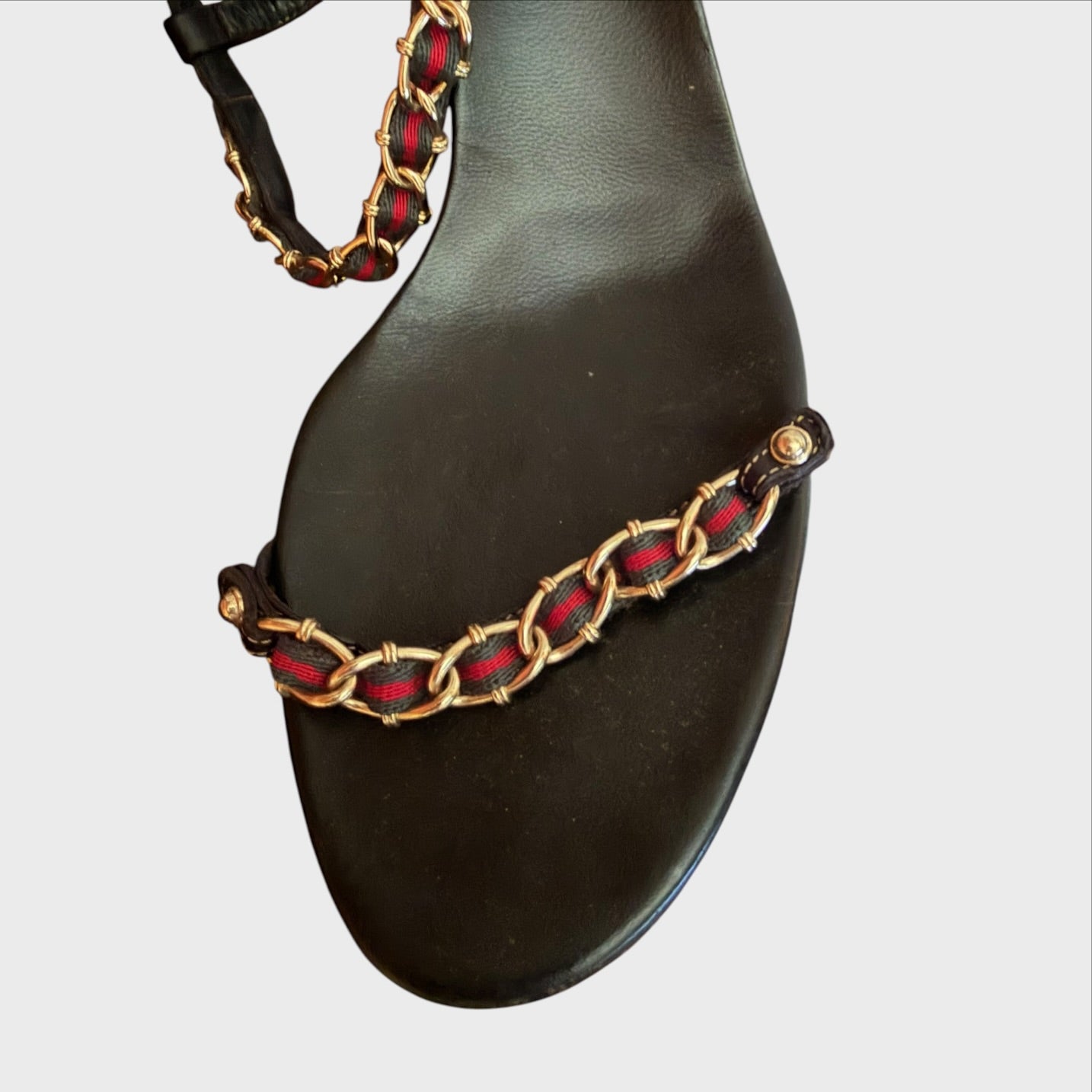 Gucci Sandali Vintage Nastro Web Tacco – Tg. 37