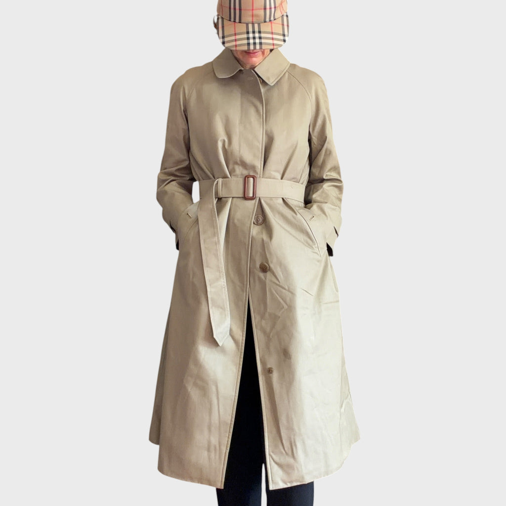 Burberry Impermeabile Vintage Donna con Gilet Interno Staccabile Tartan – Taglia 40/42 IT 