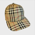 Burberry Cappello Baseball Check Beige Uomo Donna