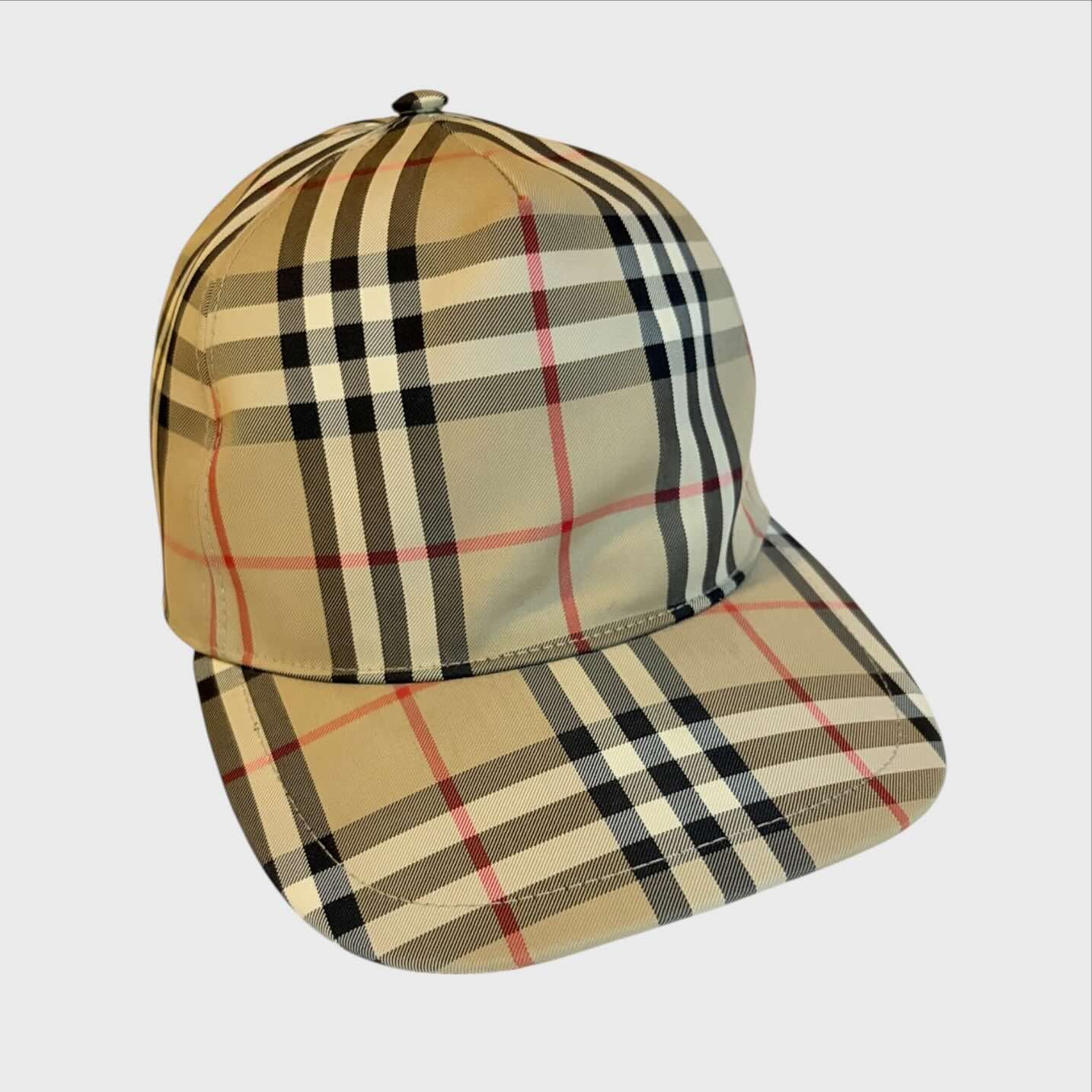 Burberry Cappello Baseball Check Beige Uomo Donna