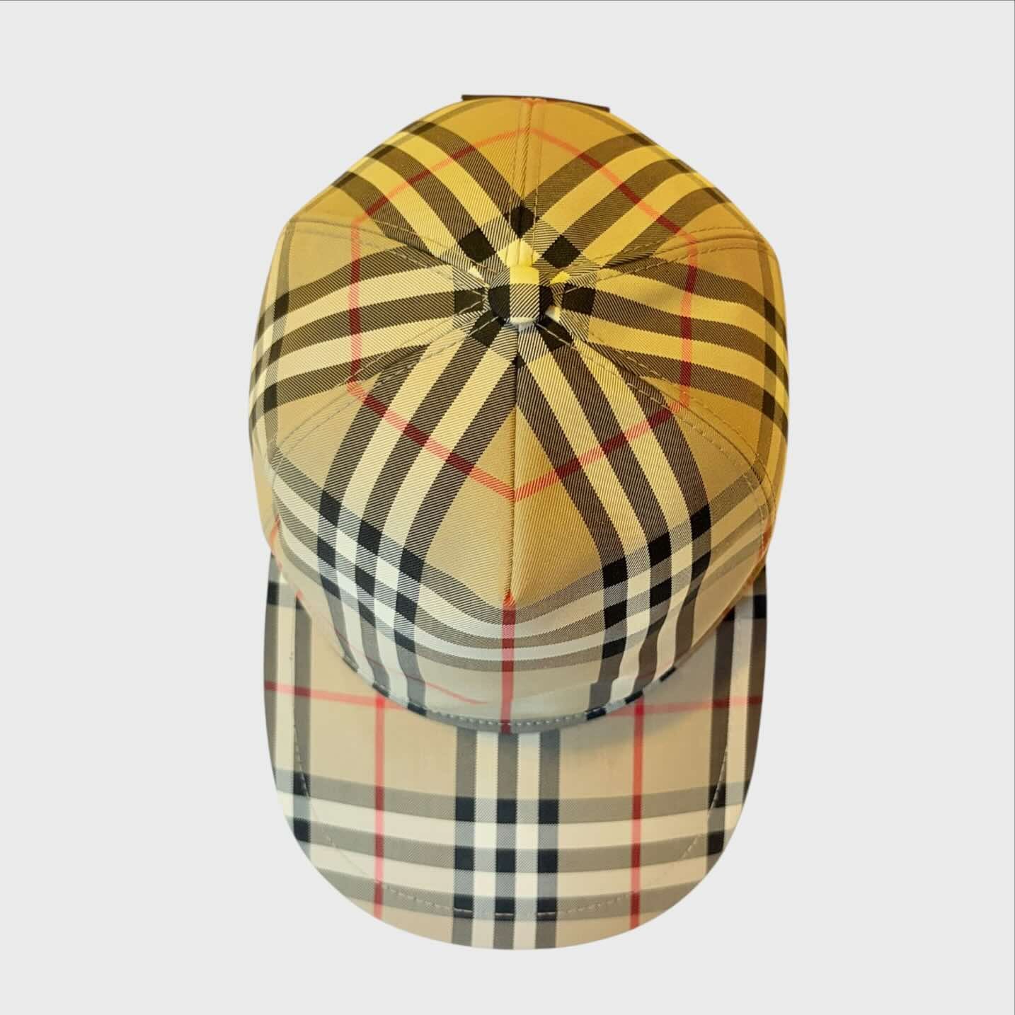 Burberry Cappello Baseball Check Beige Uomo Donna