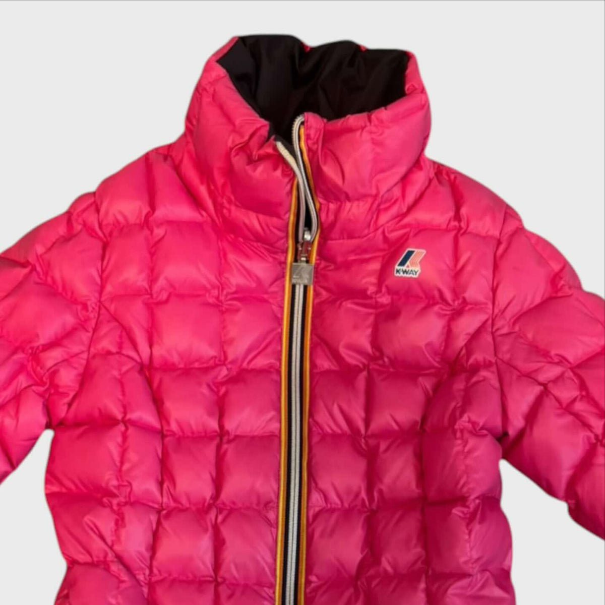 K-Way Piumino Double Face Bambina 8 Anni - Nero e Fucsia