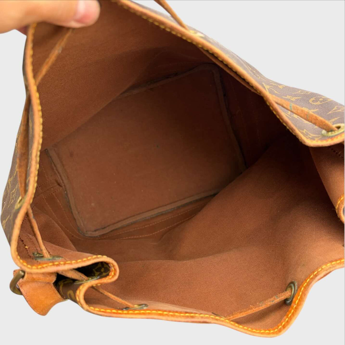 Interno in tela Louis Vuitton Noé Vintage Monogram Marrone – Borsa da Restaurare