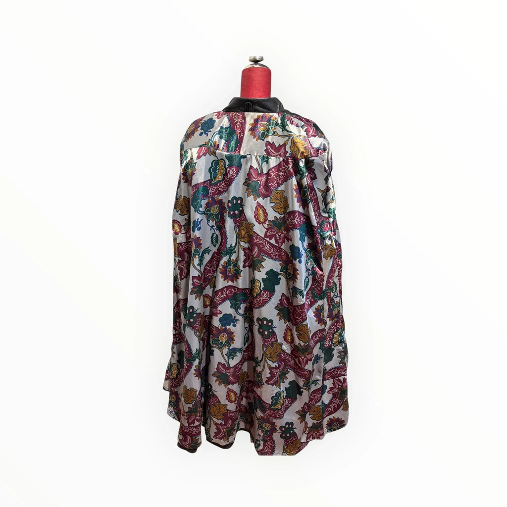 Cappotto vintage da donna pelle nera