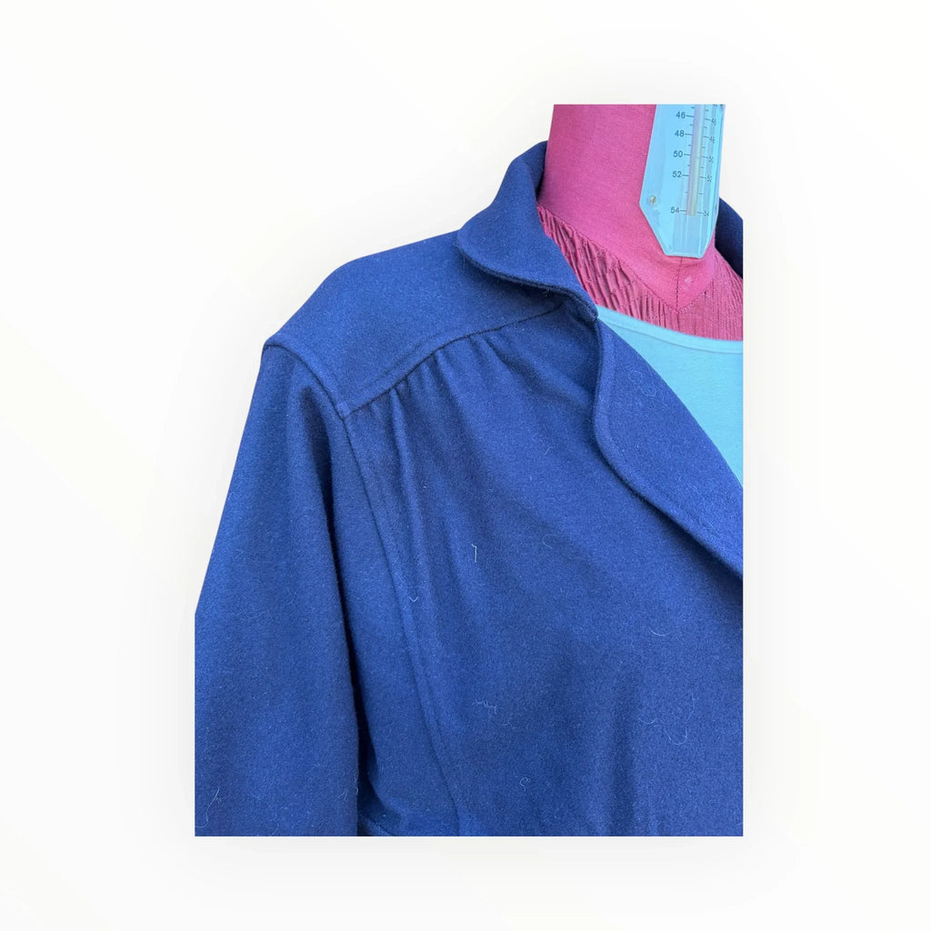 Lella Sport vintage blue overcoat size 46