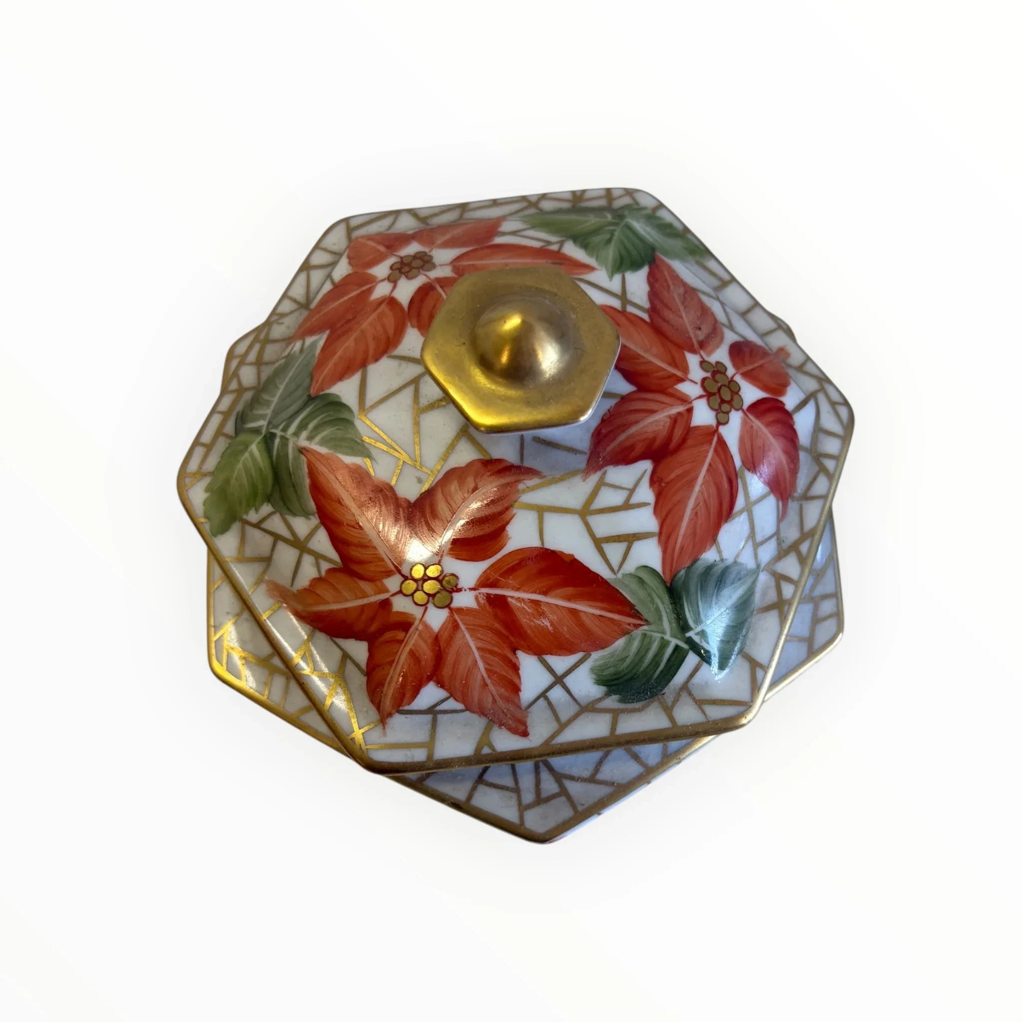 Arte ceramica Como portagioie - Scatola dipinta a mano