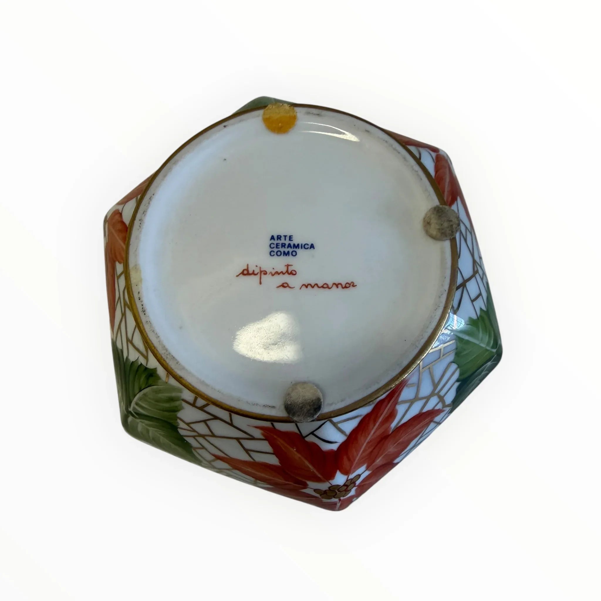 Arte ceramica Como portagioie - Scatola dipinta a mano