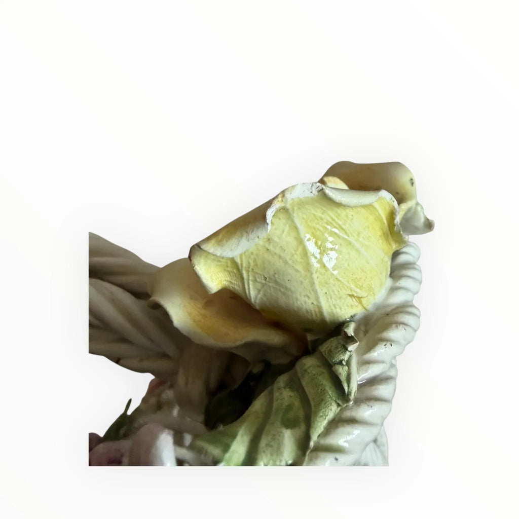 Cestino in ceramica Capodimonte vintage