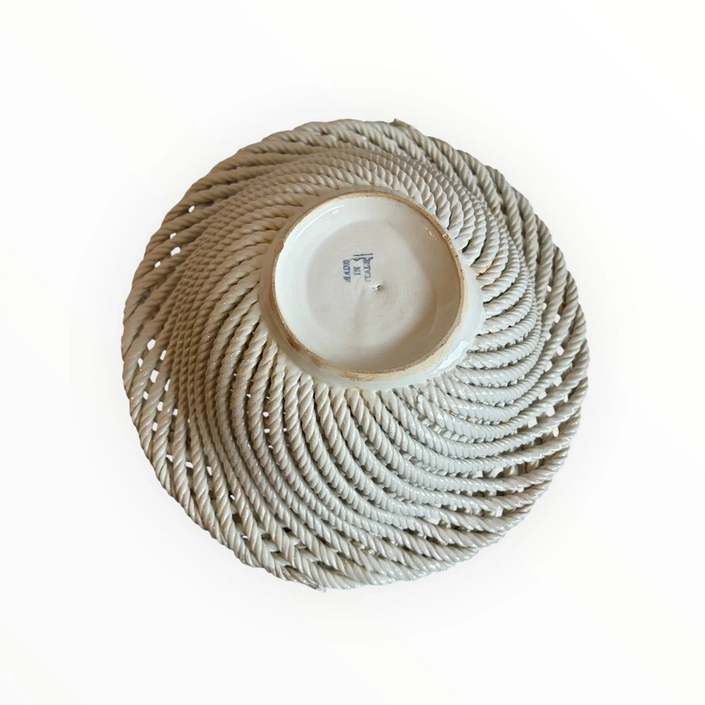 Cestino in ceramica Capodimonte vintage