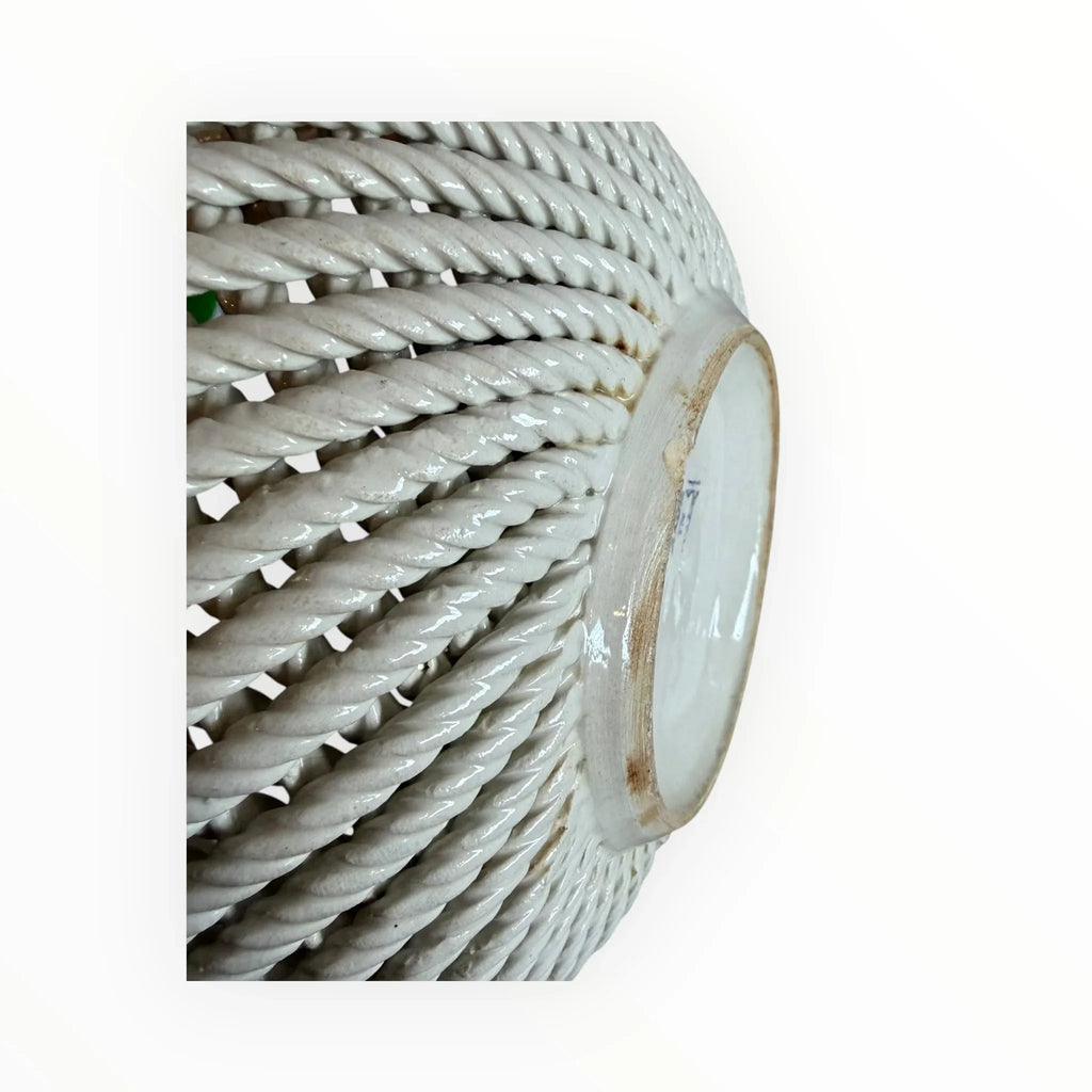 Cestino in ceramica Capodimonte vintage