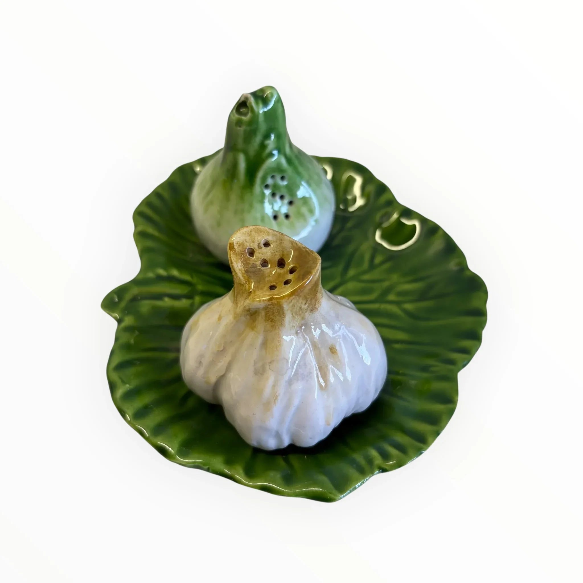 1970s ceramic salt and pepper shakers in the shape of vegetables