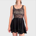 Abito Vintage D&G Dolce & Gabbana — Pizzo Nero e Chiffon, Taglia 40