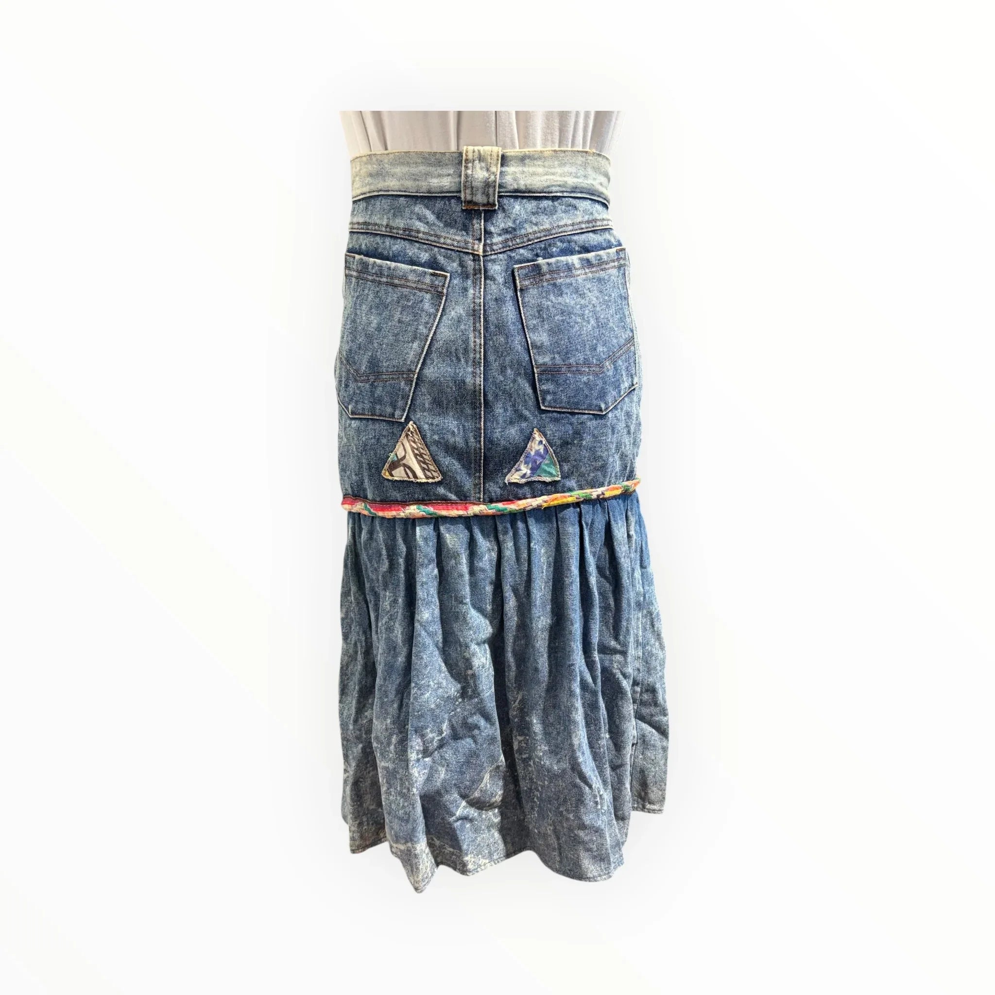 Gonna vintage anni 80 in denim taglia S brand Camomillo