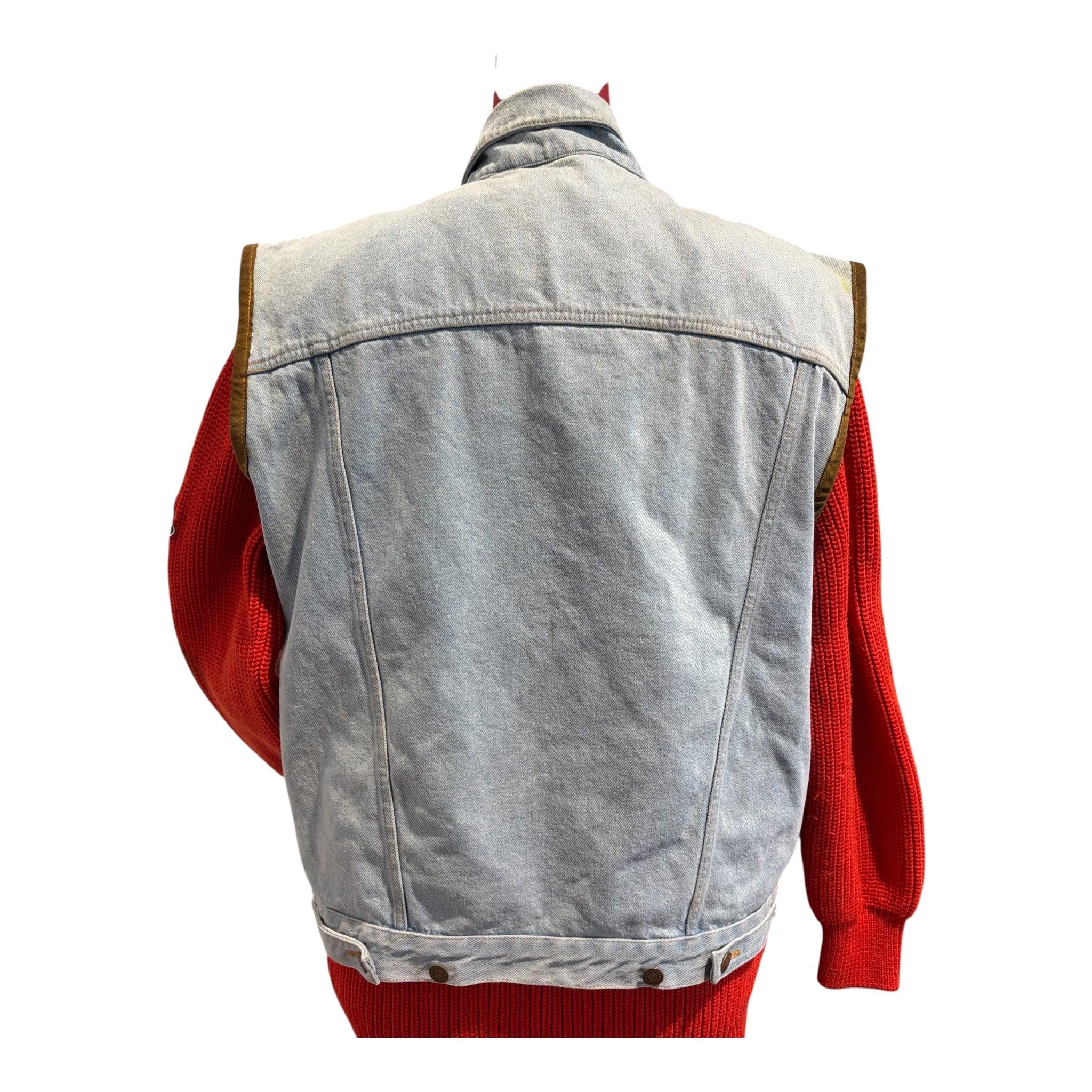 Uniform giubbino senza maniche Anni ‘80 in Denim – Giacca Jeans Uomo Retro