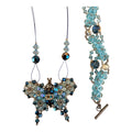 Butterfly-shaped colourful beaded necklace with bracelet for €5