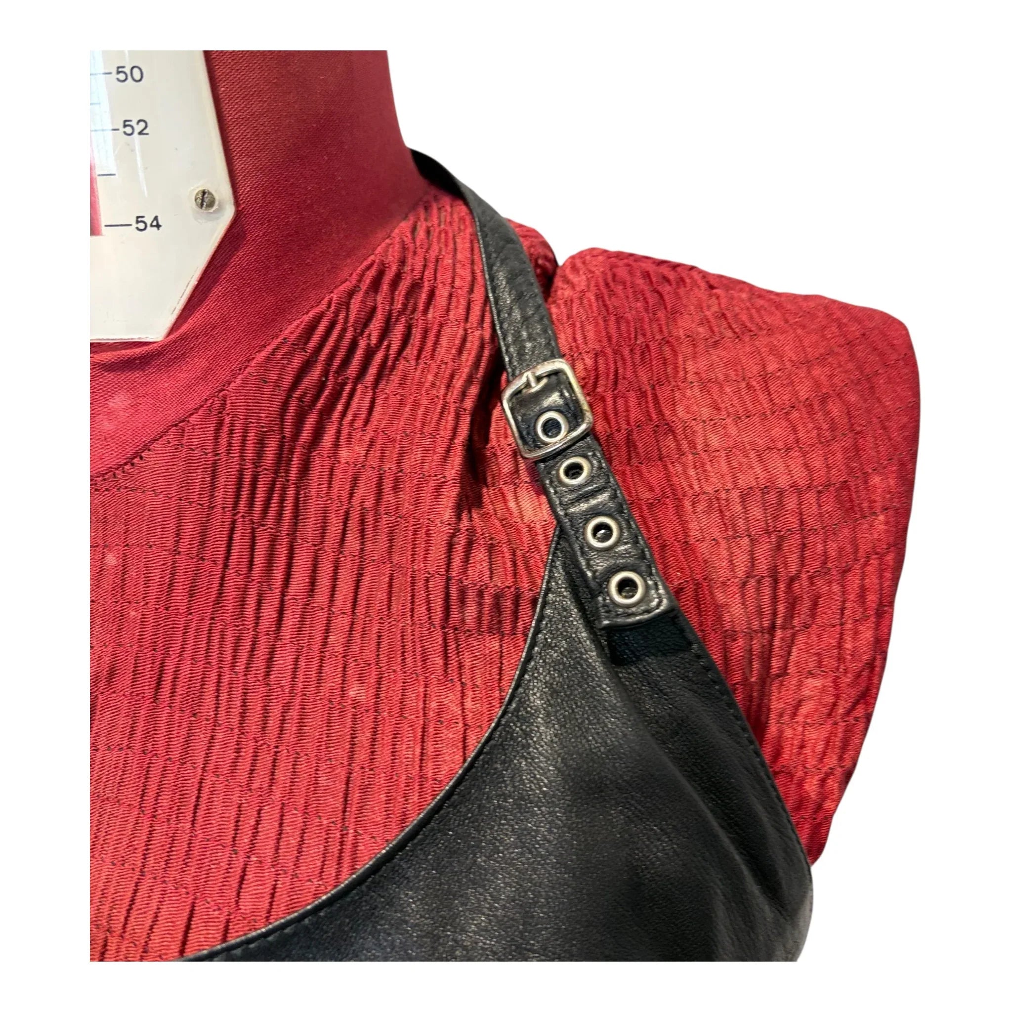 Mini abito stile Y2K in vera pelle vintage