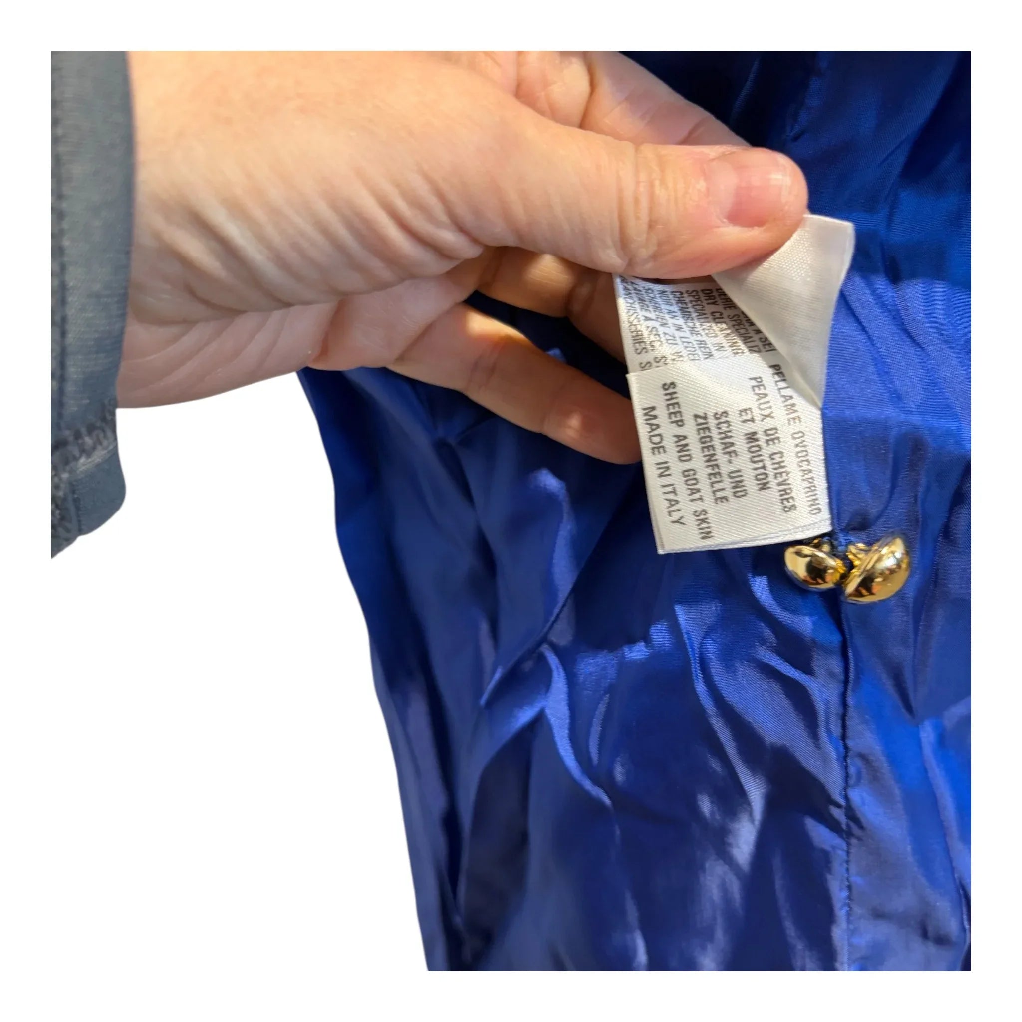 Giacca vintage anni 80 bluette da donna taglia 46