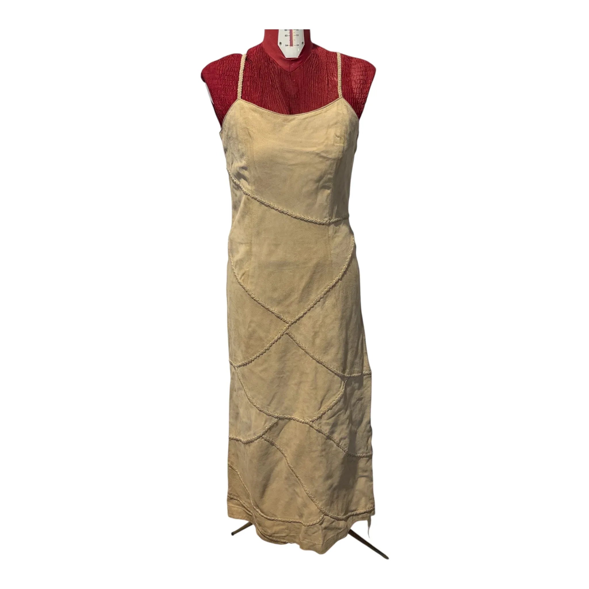 Jorando abito vintage in camoscio beige