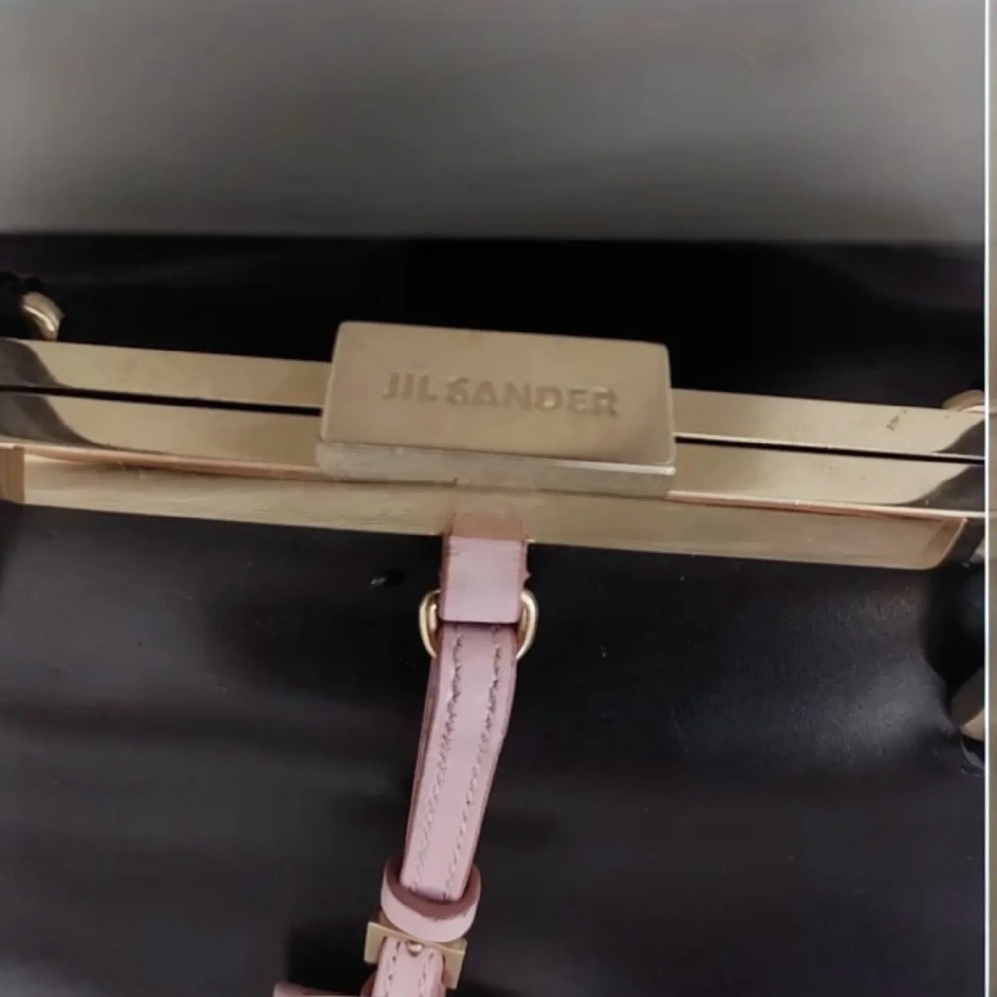 Jil Sander Borsa Vintage disegnata da Rif Simons pelle Nera e Rosa chiusura borsa