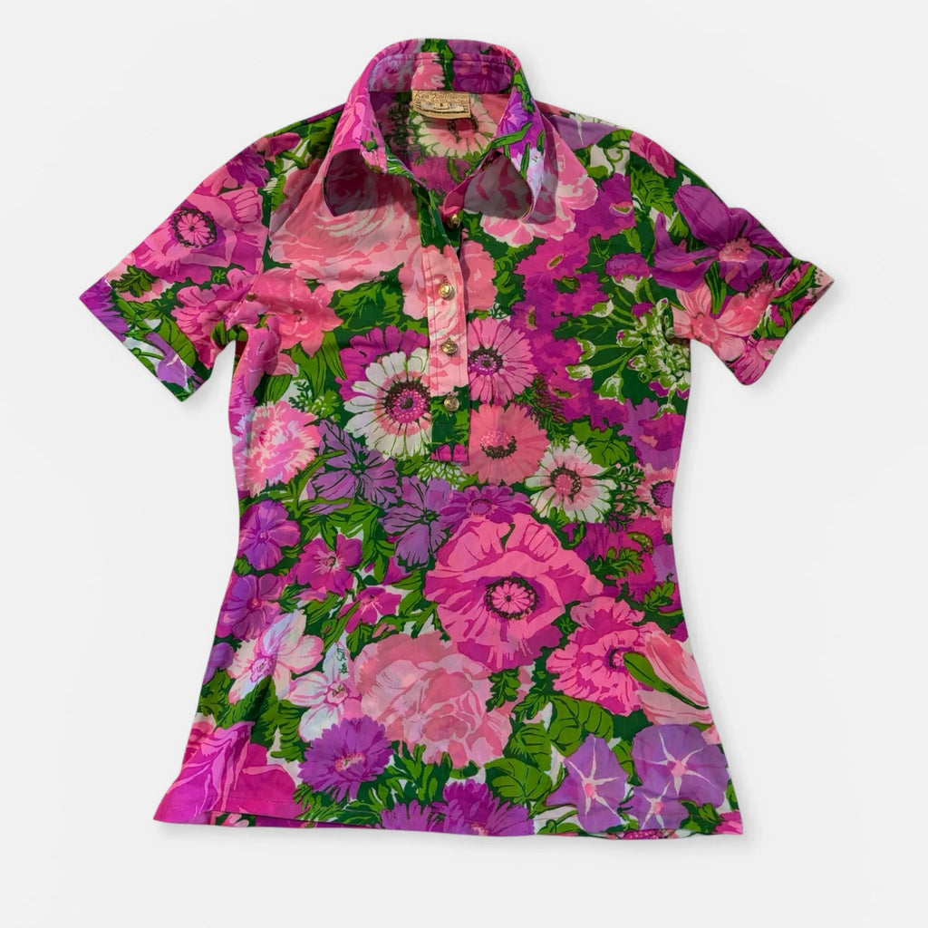 t-shirt vintage ken scott fiori rosa