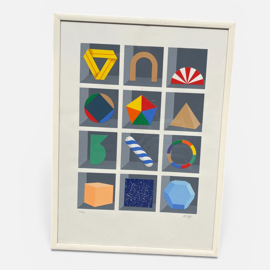 Lucio del Pezzo litografia collage firmato e numerato