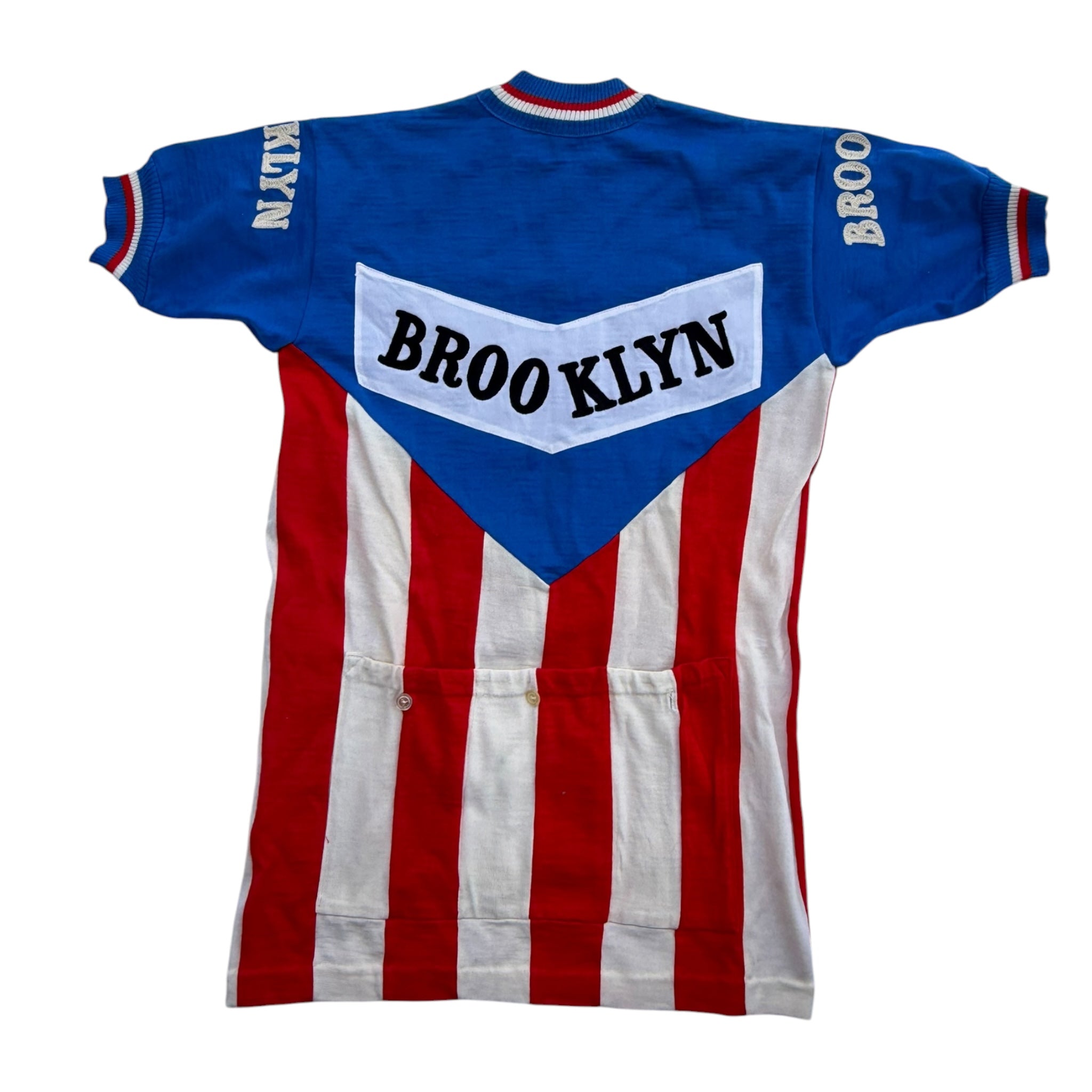 MAGLIA BROOKLYN Ciclismo Vintage Cycle Bike Made in Italy parte dietro