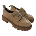 Mocassino Ash in camoscio beige con suola carrarmato