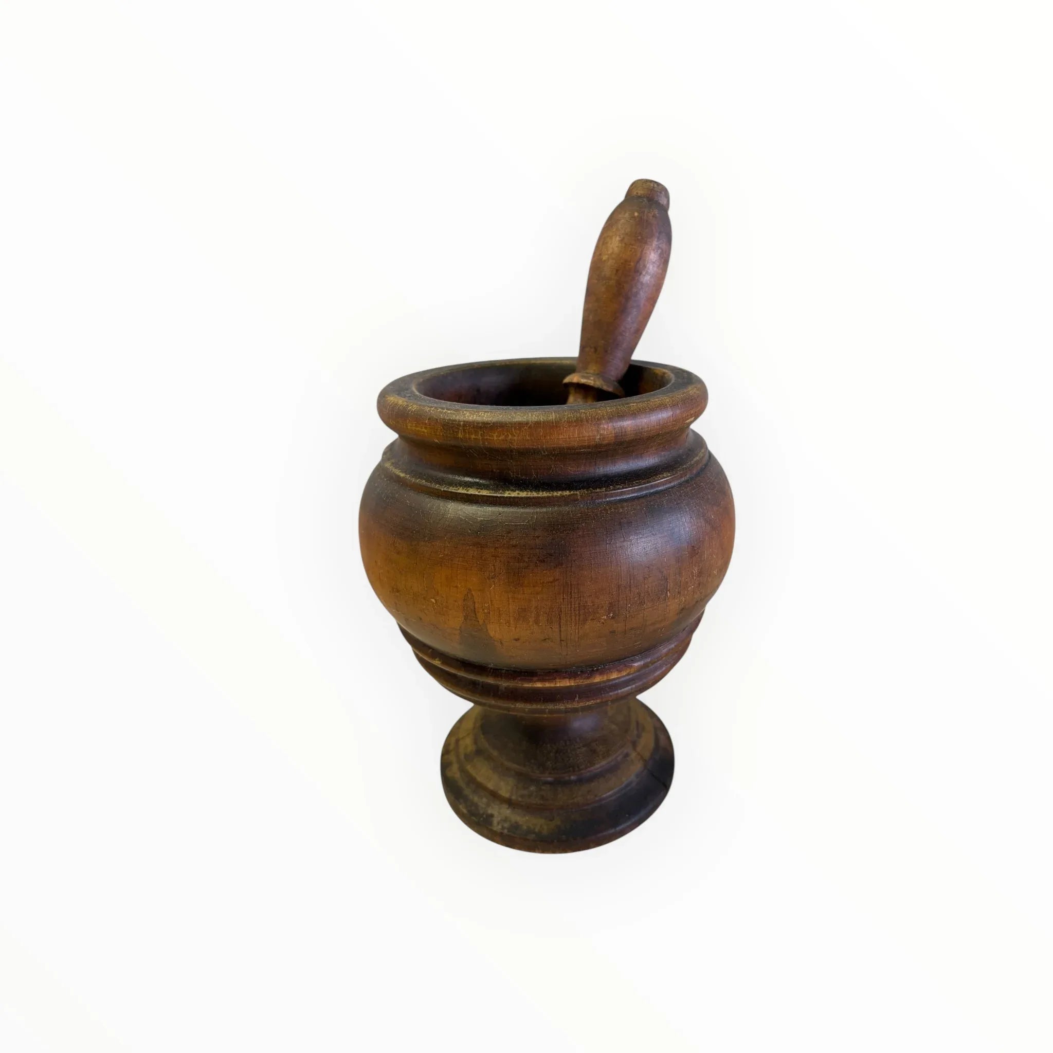 Mortaio antico in legno