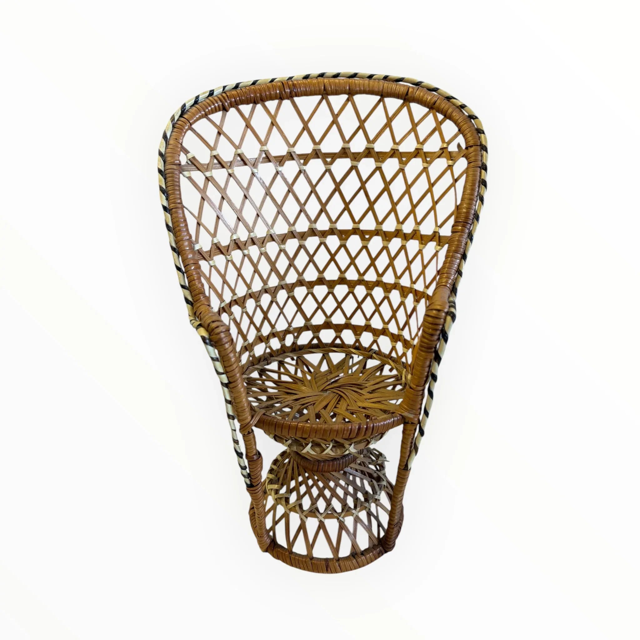 Sedia vimini bambola antica 