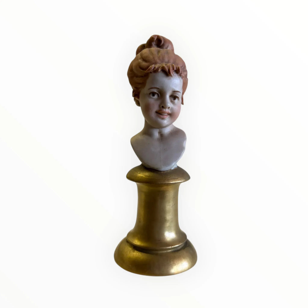 Statuina antica in ceramica di Luigi Benacchio, altezza della statuina di 10 cm.