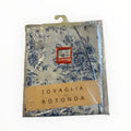 Tovaglia bianca blu vintage 