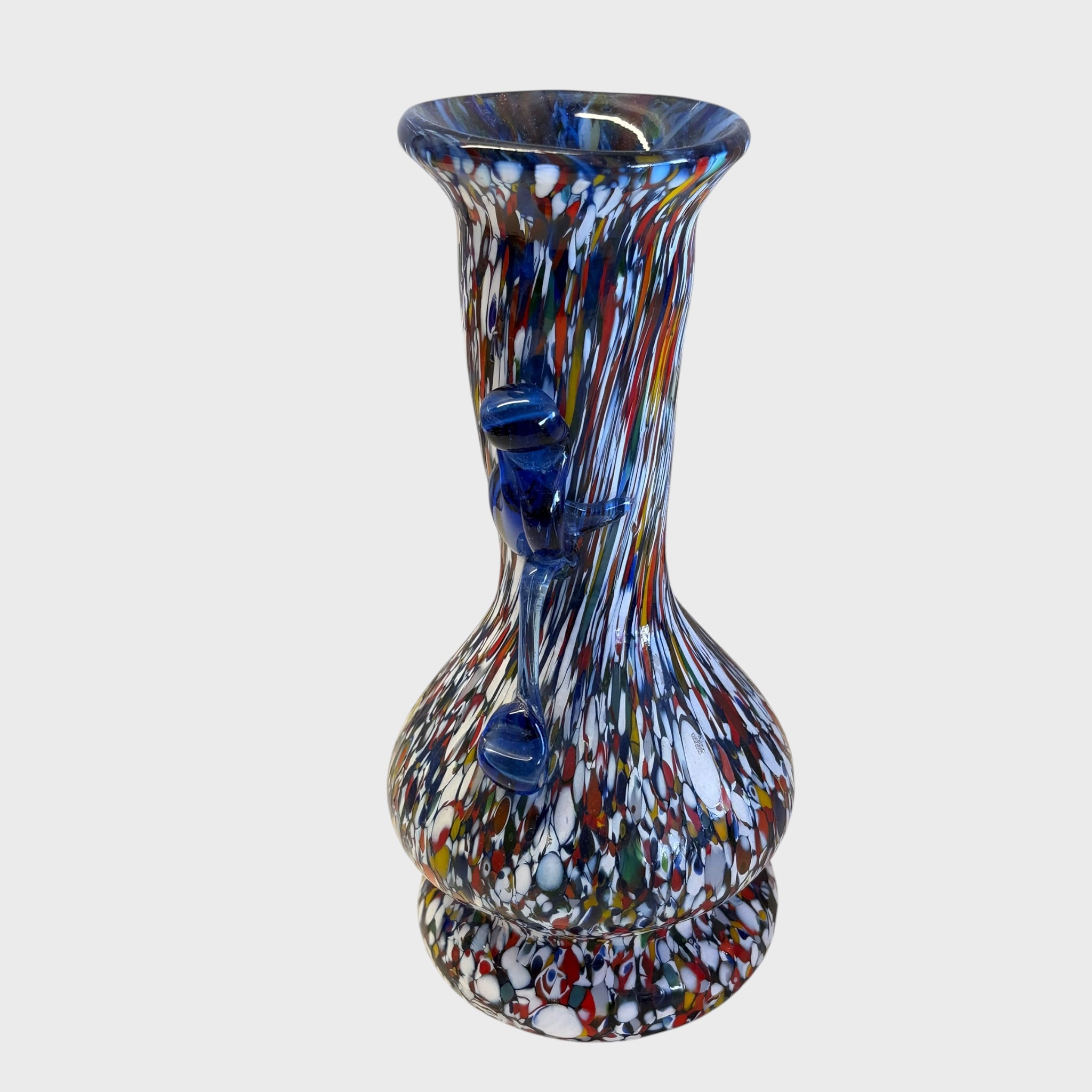Vaso vintage Murano Fratelli Toso Multicolore con forma ad anfora 