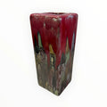 Vaso di Elio Schiavon ceramica con motivo città rossa