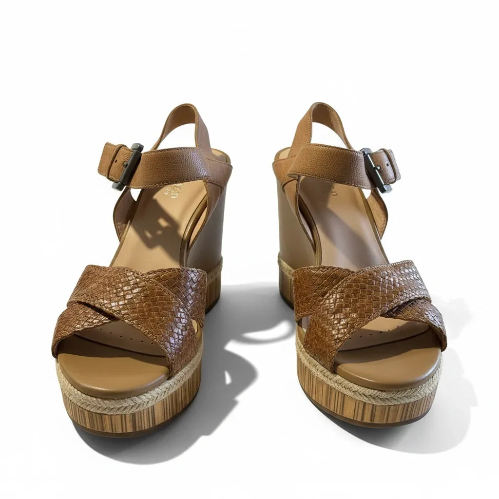 geox sandali con plateau e zeppa colore beige