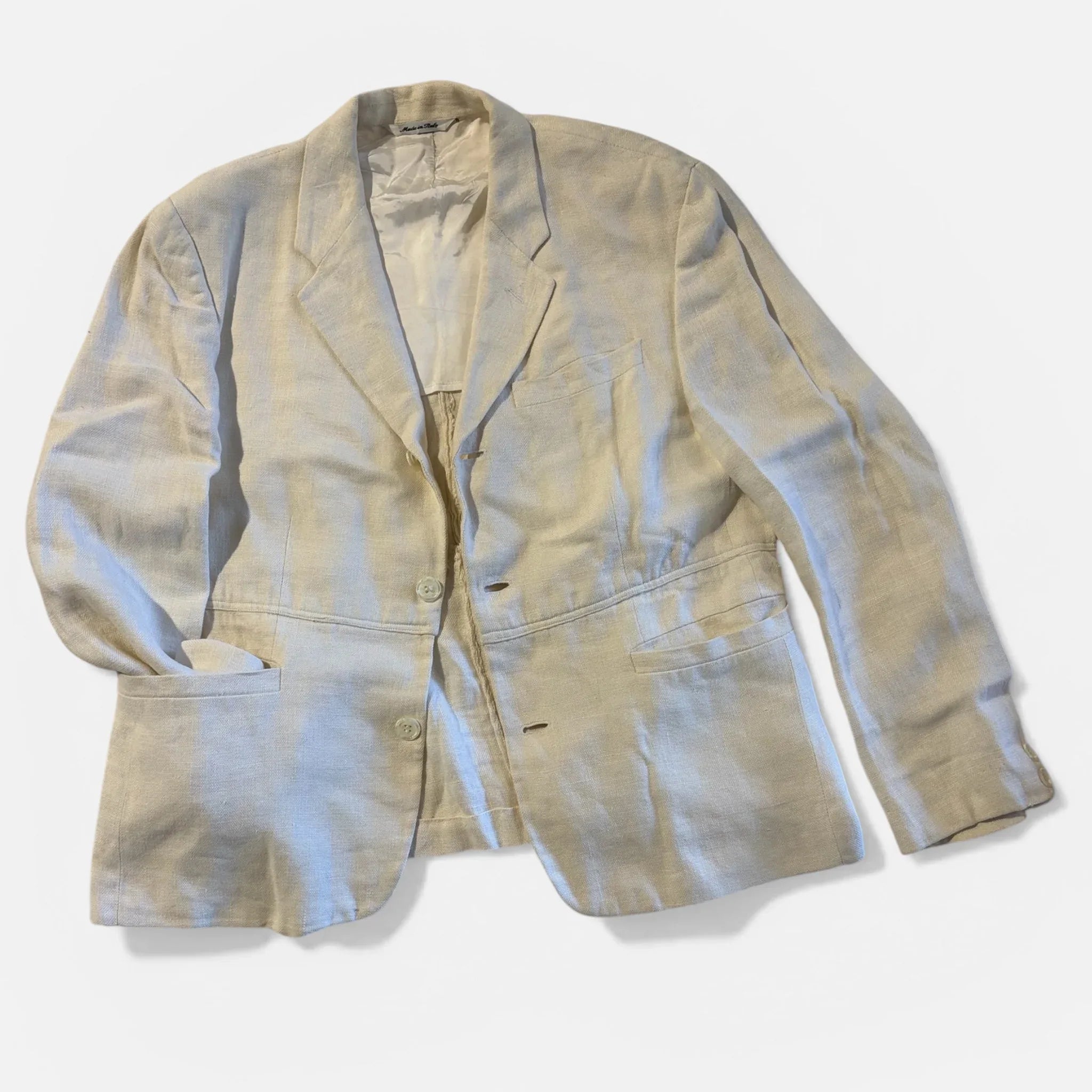 giacca vintage versus in tessuto leggero bianco